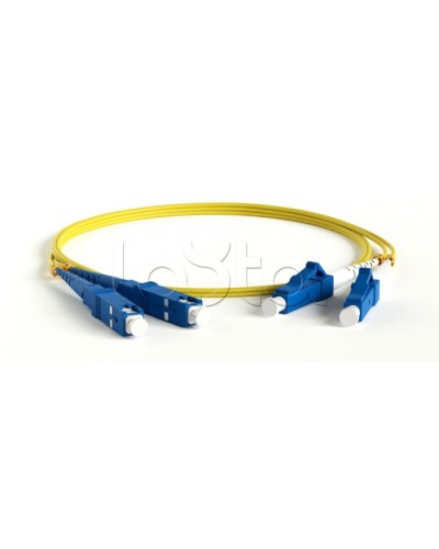 Патч-корд волоконно-оптический одномодовый SM 9/125 (OS2), LC/UPC-SC/UPC, duplex, LSZH, 3 м Hyperline FC-D2-9-LC/UR-SC/UR-H-3M-LSZH-YL в Коврове Патч-корды оптические Pintop.ru