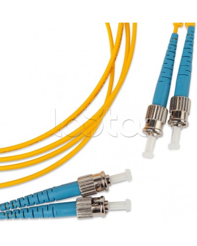 Патч-корд оптический SM 9/125 (OS2) ST-ST duplex (2м) Hyperline FC-D2-9-ST/UR-ST/UR-H-2M-LSZH-YL в Коврове Патч-корды оптические Pintop.ru