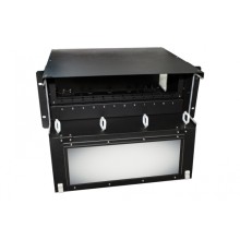 Патч-панель 19” универсальная Hyperline FO-19BX-4U-F2-12xSLT-W120H32-EMP