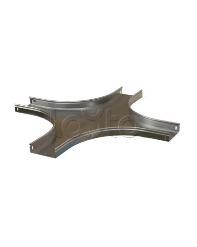 Ответвитель X-образный горизонтальный плавный Hyperline RST-CXS-500-80-0,8-R100-SZ в Коврове Аксессуары для лотков Pintop.ru