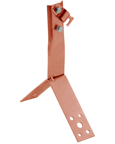 Держатель проводника круглого 6-10мм винтовой для конька h=100мм медь IEK (ZDP80-50-4-16-100) в Коврове Крепеж Pintop.ru