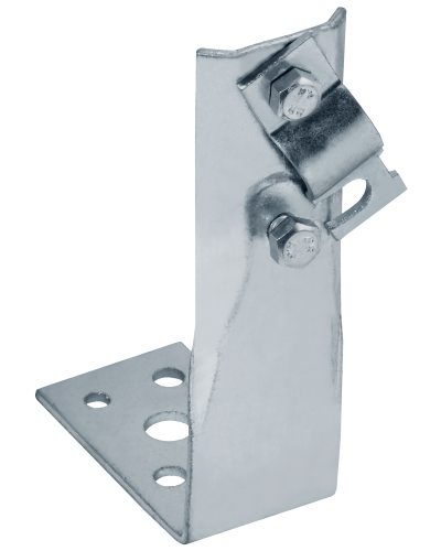 Держатель проводника круглого 6-10мм винтовой угловой h=60мм оцинкованная сталь HDZ IEK (ZDP87-14-1-16-60) в Коврове Крепеж Pintop.ru