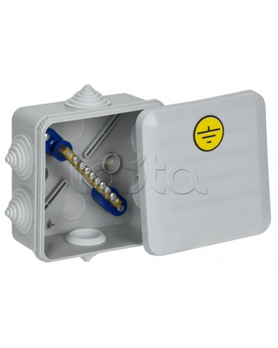 Коробка КУП КМ41361 100х100х50мм IP44 6 вв. (7035) IEK (UKO21-100-100-050-K41-55U) в Коврове Распределительные коробки Pintop.ru