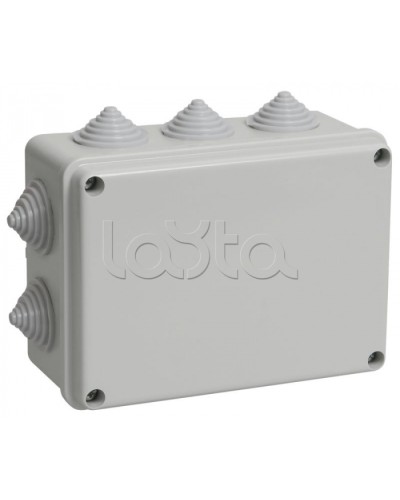 Коробка распаячная KM41241 для о/п 150x110x70мм IP44 10 кабель вводов IEK (UKO10-150-110-070-K41-44) в Коврове Распределительные коробки Pintop.ru