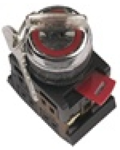 Переключатель AKS-22 с ключом на 2 фиксир.положения I-O 1з+1р черный IEK BSW10-AKS-2-K02 в Коврове Аксессуары для стоек и шкафов Pintop.ru