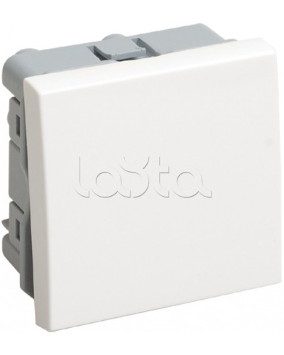 Выключатель одноклавишный (на 2 модуля) ПРАЙМЕР белый (ВКО-21-00-П) IEK CKK-40D-VO2-K01 в Коврове Аксессуары для кабель-канала Pintop.ru