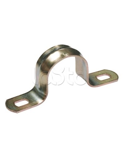 Скоба двухлапковая для крепления металлорукава d21-22 IEK (CMAT11-21-100) в Коврове Держатели, клипсы, скобы Pintop.ru