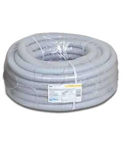 Труба гофрированная ПВХ 20 мм с зондом IEK CTG20-20-K41-100I (100 м) в Коврове Труба гофрированная Pintop.ru