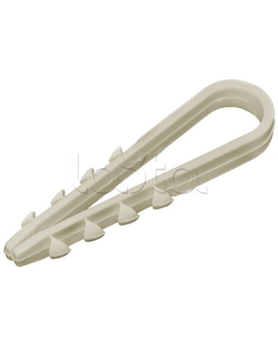 Дюбель-хомут 5-8 мм нейлон белый (100шт) IEK UHH35-5-8-100 в Коврове Стяжки-хомуты Pintop.ru