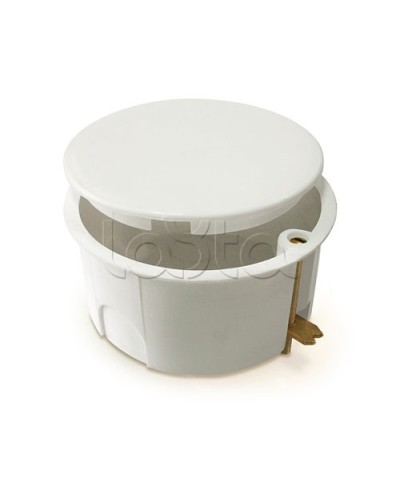 Коробка установочная для полых стен, с крышкой, с саморезами, металлические лапки d80x40 IEK КМ41024 (UKG01-080-040-000-M) в Коврове Распределительные коробки Pintop.ru