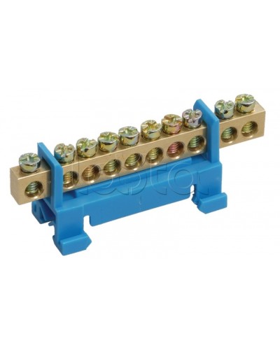 Шина нулевая с DIN-изолятором ШНИ-6x9-10-С-С IEK YNN10-69-10P-K07 в Коврове Клеммные колодки Pintop.ru