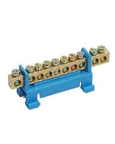 Шина PE земля с DIN-изолятором типа «Стойка» ШНИ-6х9-12-С-Ж IEK YNN10-69-12P-K05 в Коврове Клеммные колодки Pintop.ru