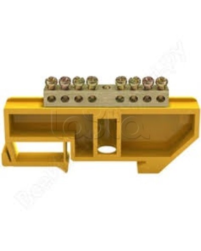 Шина PE земля на DIN-изоляторах ШНИ-6х9-8-Д-Ж IEK YNN10-69-8D-K05 в Коврове Клеммные колодки Pintop.ru