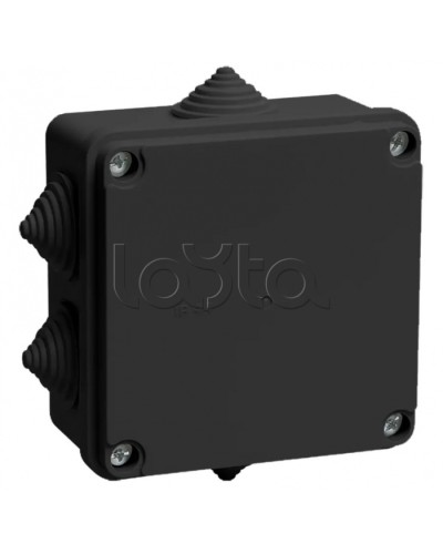 Коробка расп. КМ41233 100х100х50мм IP44 6 вв. черная IEK (UKO11-100-100-050-K02-44) в Коврове Распределительные коробки Pintop.ru