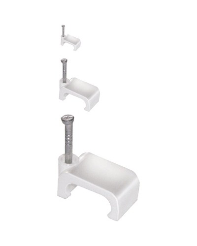 Скоба 8 мм плоская пластиковая (100 шт/уп) IEK USK21-08-100 в Коврове Держатели, клипсы, скобы Pintop.ru