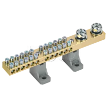 Шина N "ноль" на двух угл. изол. 200А ШНИ-10х18-24-L2-С IEK (YNN30-24-C2-K03)