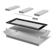 ITK LINEA N Дверь стеклянная 600мм шкафа 42U чер. (LN05-42U6X-DR)