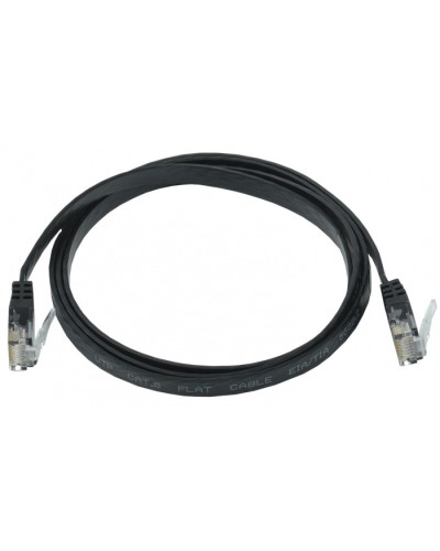 ITK Коммутационный шнур плоский кат.6 UTP 2м чёрный (PC09-C06U-2M-FL) в Коврове Патч-корды и пигтейлы Pintop.ru