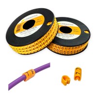 Клипса маркировочная на кабель диаметром 3.6–7.4 мм, символ "-", 500 шт., желтая LANMASTER LAN-MCC-EC2-/500-YL