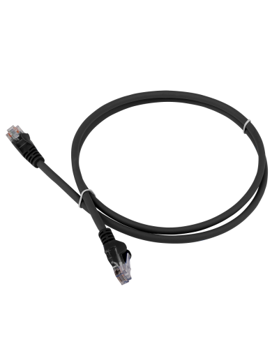 Патч-корд LANMASTER LSZH UTP кат.5e, 0.3 м, черный LANMASTER LAN-PC45/U5E-0.3-BK в Коврове Патчкорды (медные) Pintop.ru