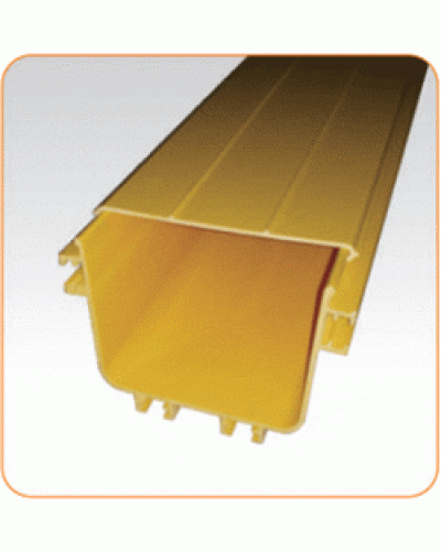 Крышка прямой секция оптического лотка, 100x120 мм, 2 метра, желтая LANMASTER LAN-OT100x120-CVR в Коврове Аксессуары для кабель-канала Pintop.ru