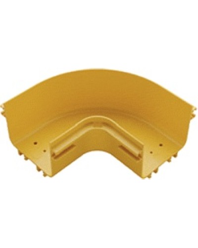 Поворот 90° оптического лотка горизонтальный 360 мм, желтый LANMASTER LAN-OT360-HC90 в Коврове Аксессуары для кабель-канала Pintop.ru