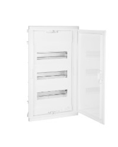 Щит встраиваемый Nedbox с округленной дверью белой RAL 9010 1 рейка 36+2 модуля Legrand 001413 в Коврове Щиты электрические Pintop.ru