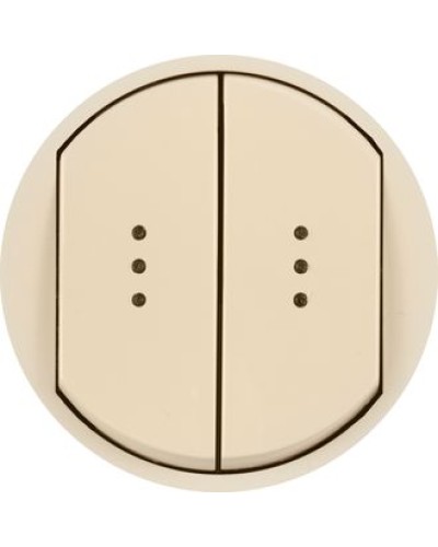 Лицевая панель для выключателя двойного с индикацией слоновая кость Celiane Legrand 066211 в Коврове Аксессуары для кабель-канала Pintop.ru
