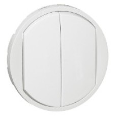 Лицевая панель для выключателя двойного белый Celiane Legrand 068002