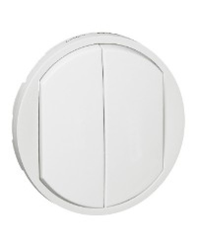 Лицевая панель для выключателя двойного белый Celiane Legrand 068002 в Коврове Аксессуары для кабель-канала Pintop.ru