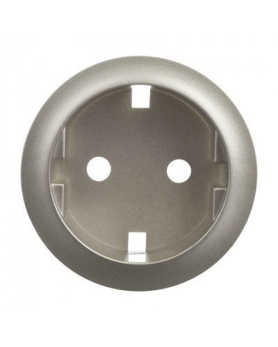 Лицевая панель для розетки 2К+З немецкий стандарт титан Celiane Legrand 068431 в Коврове Аксессуары для кабель-канала Pintop.ru