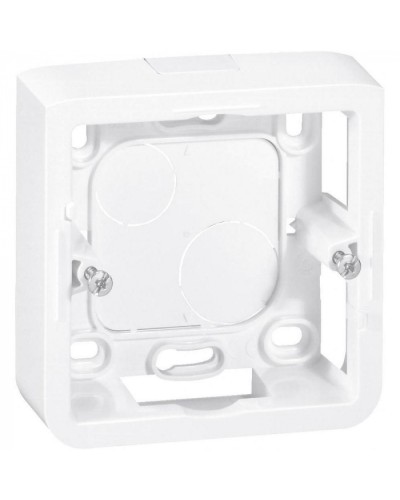 Коробка накладная, глубина 30 мм, белая Mosaic Legrand 080280 в Коврове Аксессуары для кабель-канала Pintop.ru