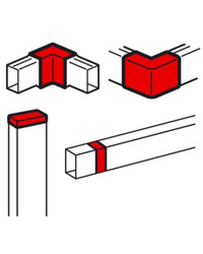 Заглушка торцевая/угол внутренний/угол внешний/накладка на стык для кабель-канала METRA 60x40 Legrand (638198) в Коврове Аксессуары для кабель-канала Pintop.ru