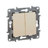 Переключатель двухклавишный 10AX Plus Legrand 672312