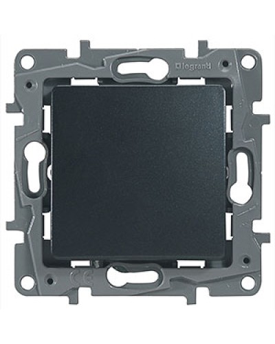 Выключатель без фиксации с Н.О./Н.З. контактом 6 A 250 В антрацит Etika Plus Legrand 672614 в Коврове Аксессуары для кабель-канала Pintop.ru
