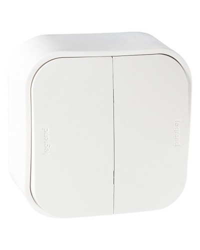 Выключатель двухклавишный Quteo Legrand (782202) в Коврове Аксессуары для кабель-канала Pintop.ru