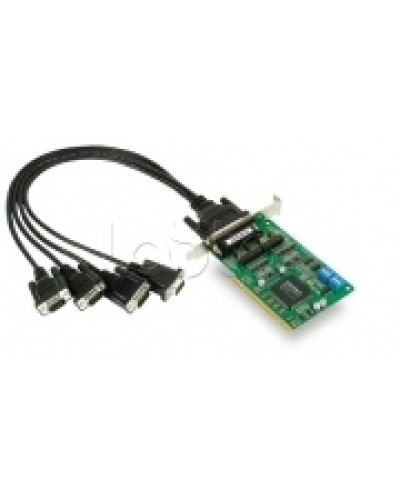Плата 4-х портовая промышленная RS-232/422/485 для шины Universal PCI + кабель Moxa CP-134U-DB9M в Коврове Сетевые карты Pintop.ru