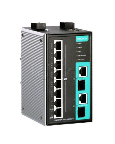 Коммутатор PoE 10-портовый Moxa EDS-P510A-8PoE-2GTXSFP-T в Коврове Коммутаторы Pintop.ru