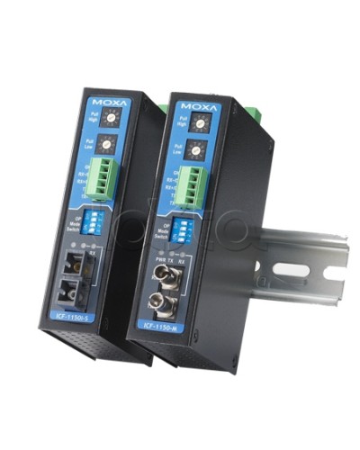 Конвертор RS-232/422/485 в оптику MM (ST)Moxa ICF-1150I-M-ST-T в Коврове Дополнительное оборудование для ОПС Pintop.ru