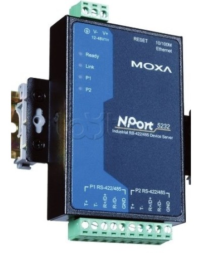 Сервер 2-портовый RS-422/485 в Ethernet Moxa NPort 5232I-T в Коврове Дополнительное оборудование для ОПС Pintop.ru