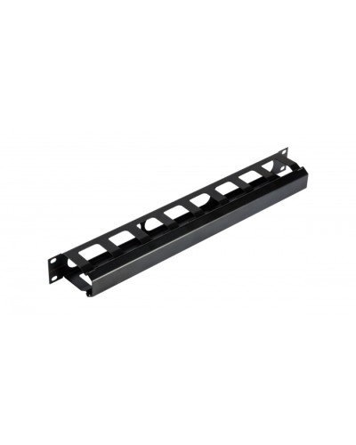 NIKOMAX (NMC-OK580C-1U-BK) - Кабельный органайзер NIKOMAX 19, 1U, глубина колец 58мм, металлический, скрышкой в Коврове Кабельные органайзеры Pintop.ru