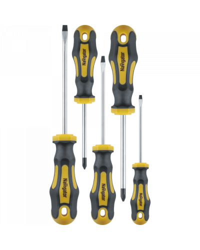 Отвёртка Navigator 95 267 NHT-Ot02-H5 (обычные, 5 шт) в Коврове Монтажные инструменты Pintop.ru