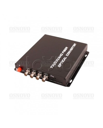 Приёмник 4 каналов видео оптический OSNOVO RA-H4/1F в Коврове Видеоусилители, Модуляторы, Делители Pintop.ru