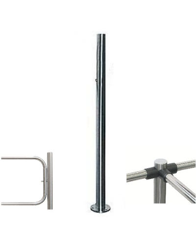 Стойка с отверстием под стопорный механизм промежуточная Т-образная BH02 2-16 PERCo в Коврове Ограждения Pintop.ru