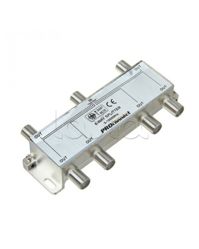 Сплиттер антенный ТВ х 6 под F разъём 5-1000 МГц PROCONNECT 05-6024 в Коврове Дополнительное оборудование для сетей Pintop.ru