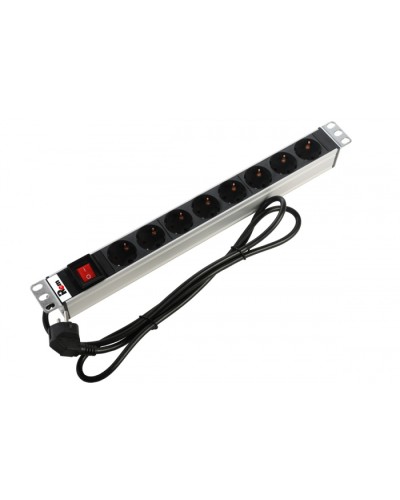 Блок розеток 1U, 8 розеток Schuko Rem R-16-8S-V-440-3 в Коврове Блоки розеток Pintop.ru