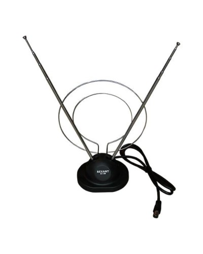 Антенна комнатная телескопическая на подставке «Усы+кольцо», RX-100 REXANT 34-0100 в Коврове Системы видеонаблюдения Pintop.ru