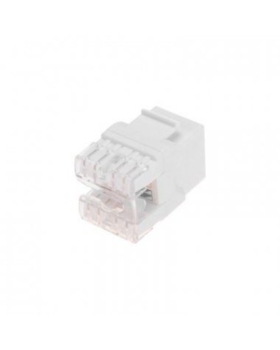 Модуль Keystone Jack RJ-45(8P8C), UTP неэкранированный, CAT 5e, тип 180 градусов, белый REXANT PRO 02-0060 в Коврове Модули Keystone Pintop.ru