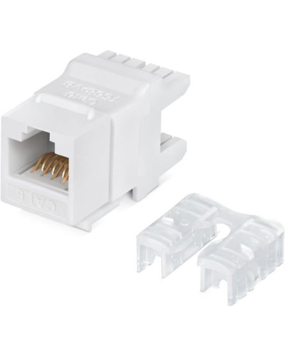 Модуль Keystone Jack RJ-45(8P8C), UTP неэкранированный, CAT 6, тип 180 градусов, белый REXANT PRO 02-0250 в Коврове Модули Keystone Pintop.ru