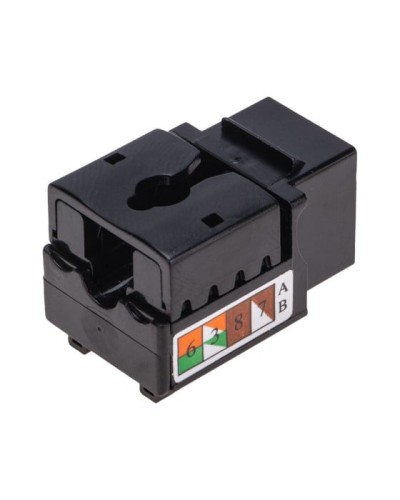 Модуль Keystone Jack RJ-45(8P8C), UTP неэкранированный, CAT 6, тип 90 градусов, черный REXANT PRO 02-0255 в Коврове Модули Keystone Pintop.ru